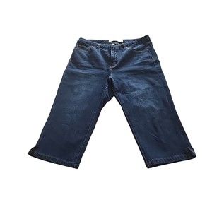 Soft Surroundings Ultimate Denim Pedal Pusher Jeans Size 14 MSRP $69.95